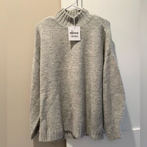 Pistola Light Gray Turtleneck Sweater